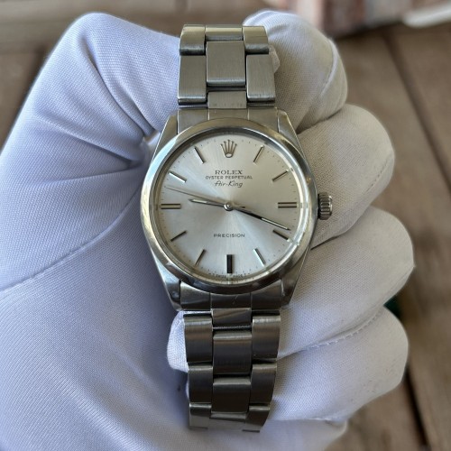 Preowned Rolex Air-King 5500 Silver Dial 1989